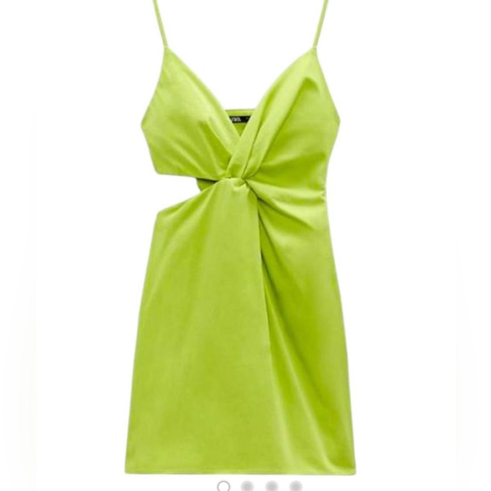 Zara Green Sleeveless Sundress w/cutout